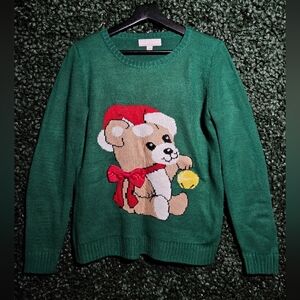 Carolyn Taylor Festive Green Sweater
